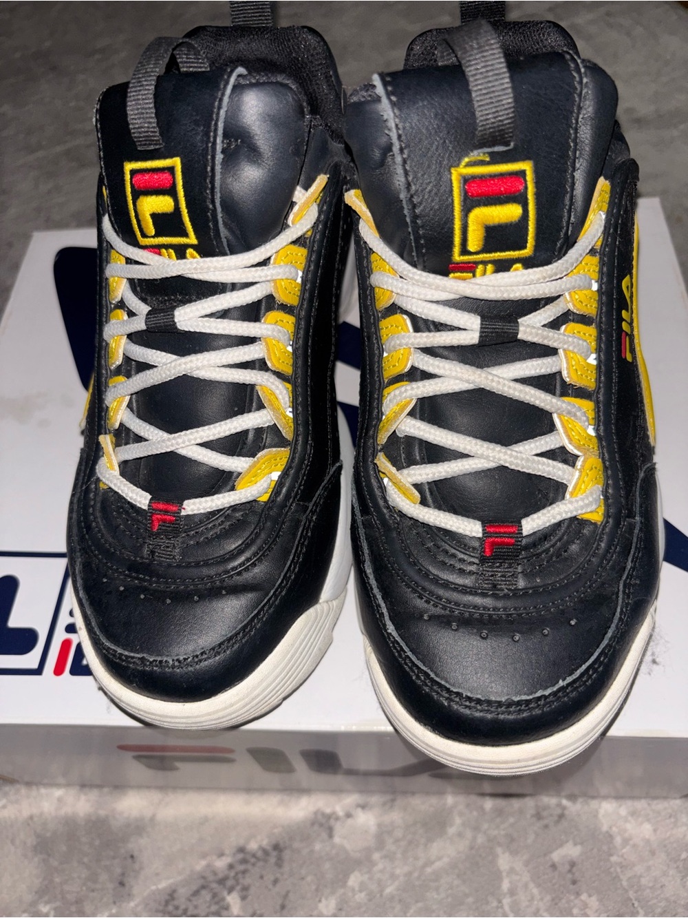 Fila Black and Yellow Disruptors -LIMITED TIME - Picture 3 of 5